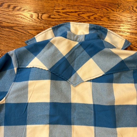 Aviator Nation Blue and White Plaid Button Down Shirt - Picture 7 of 7